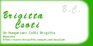 brigitta csoti business card