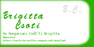 brigitta csoti business card